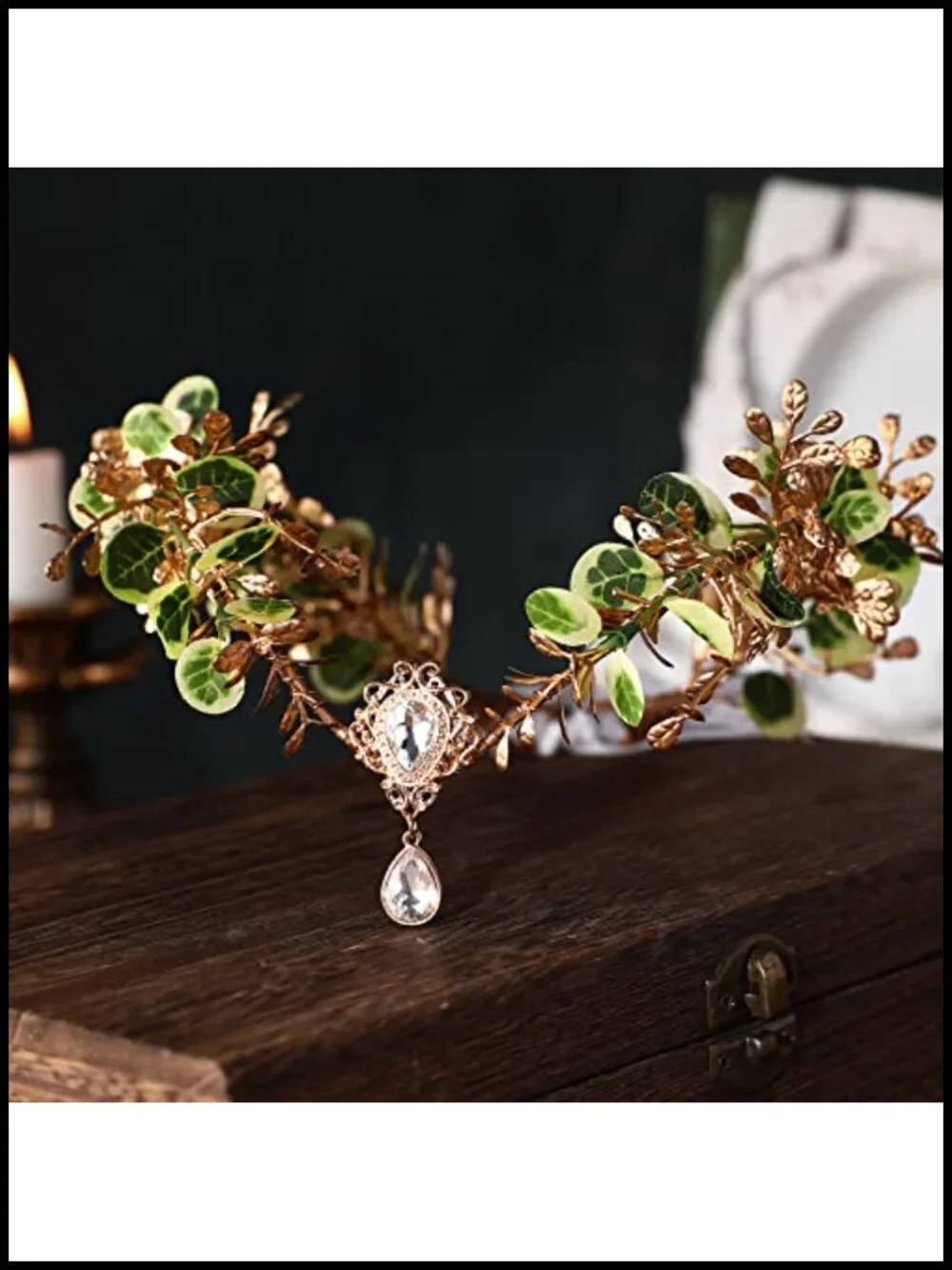 Woodland Elf Crown Headpiece Fairy Forest Circlet Flower Headband for Women